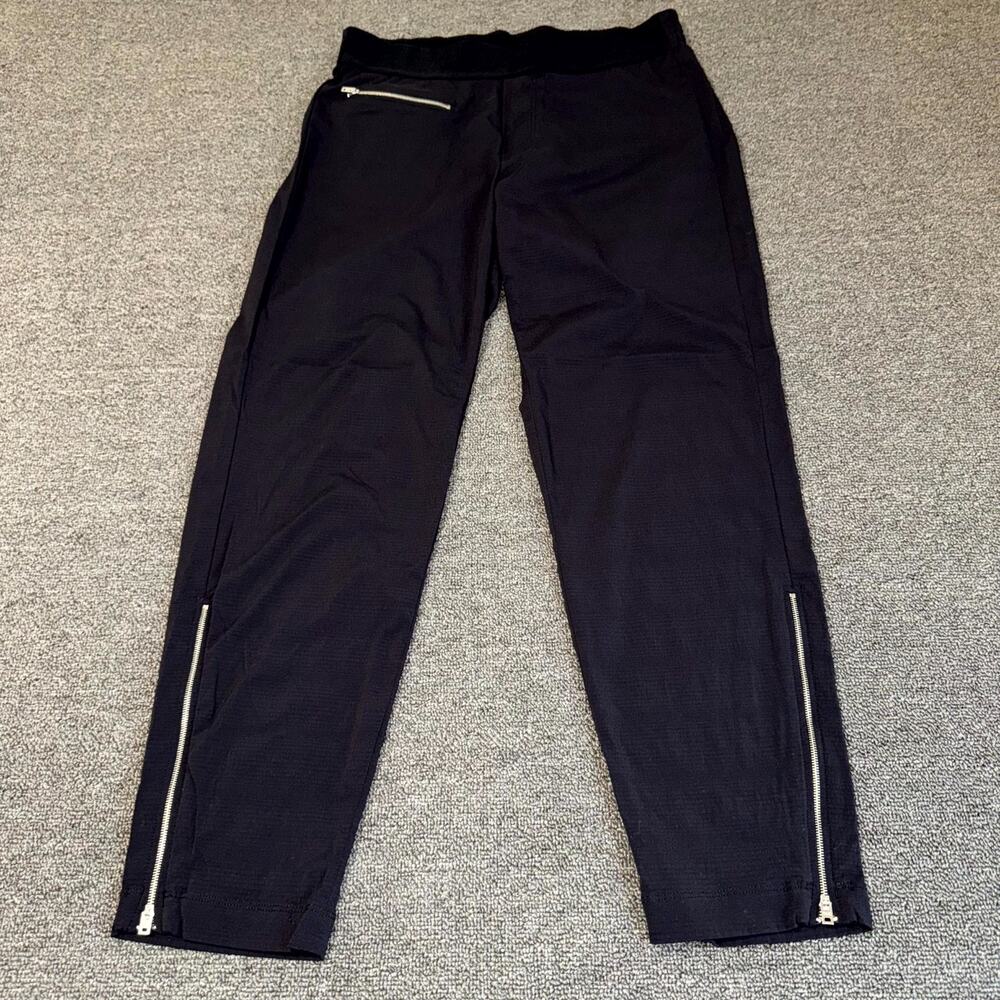 Athleta Trekkie Ankle Pants Womens 6 Black Stretch High Rise Pull On Activewear